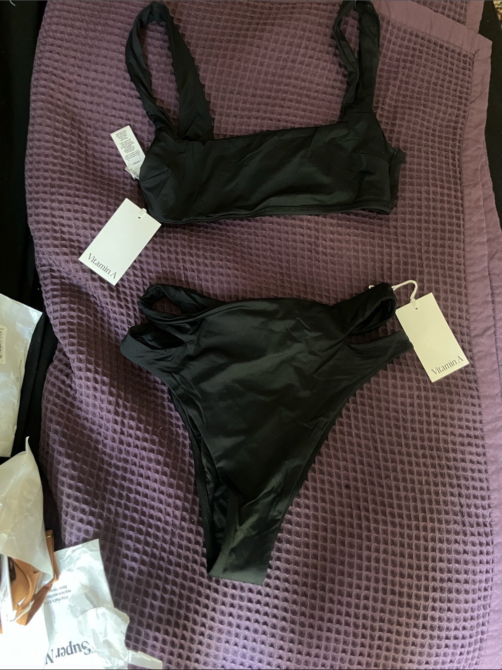 Vitamin A Black Two-Piece  Bikini Set